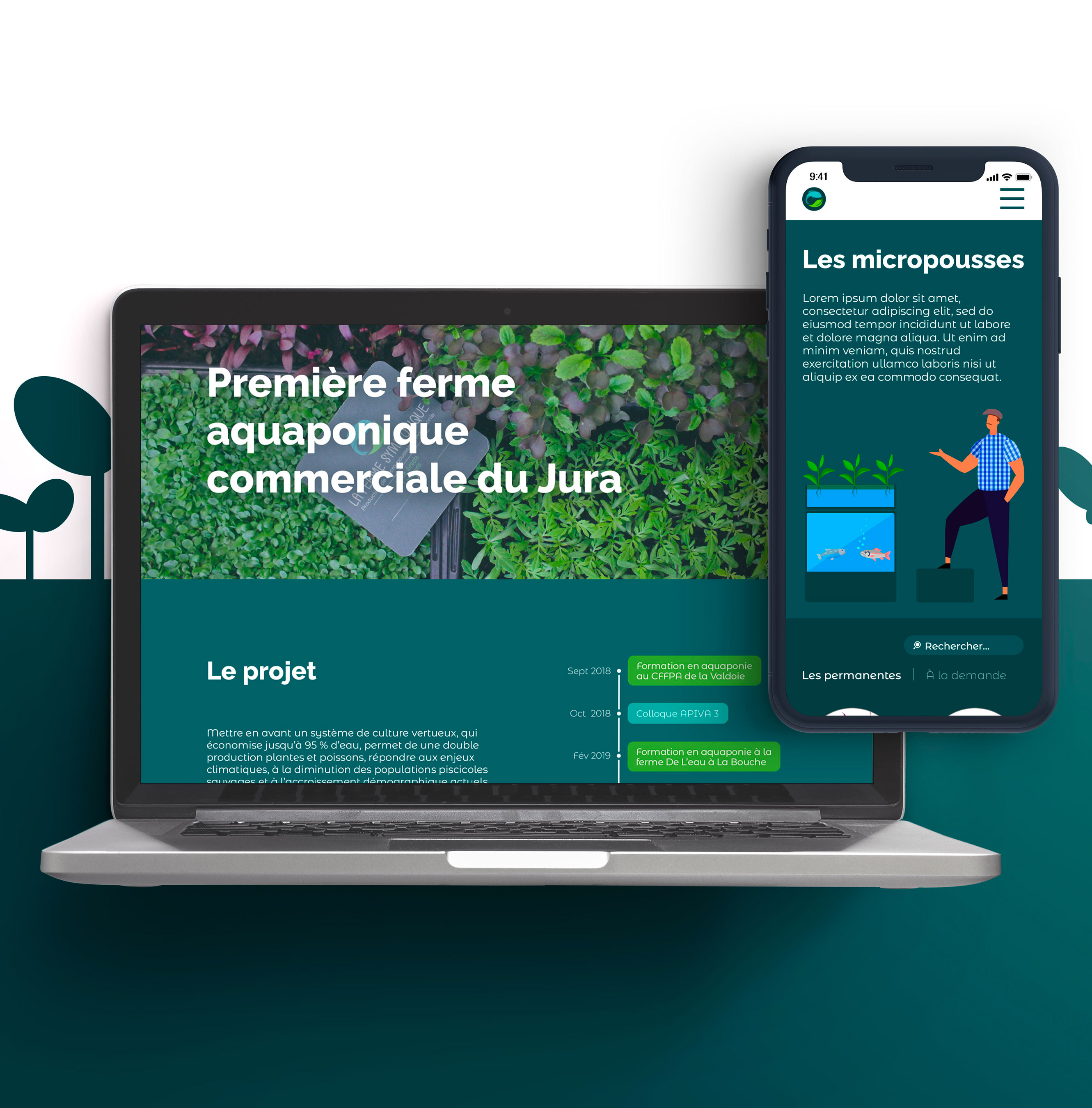 Mockup du projet La Ferme Symbiotique